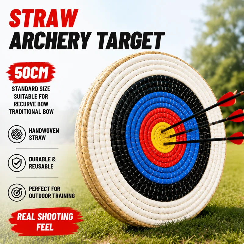 Archery Target Face - 50cm Hasır Okçuluk Hedefi El Dokuması
