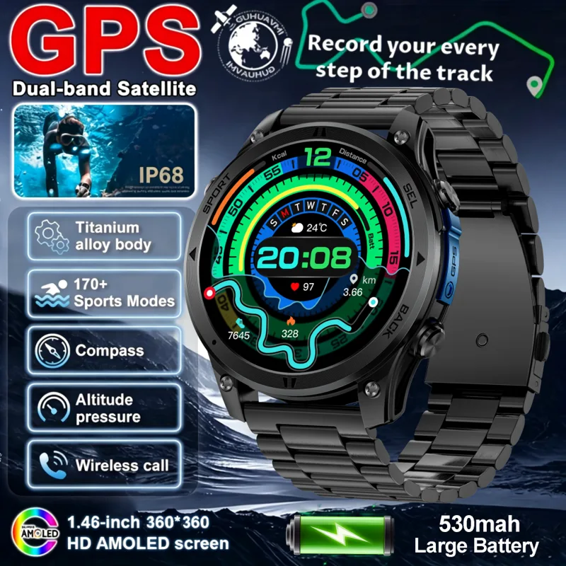 Sports Equipment In French - 2026 Yeni Akıllı Saat, Dahili GPS,